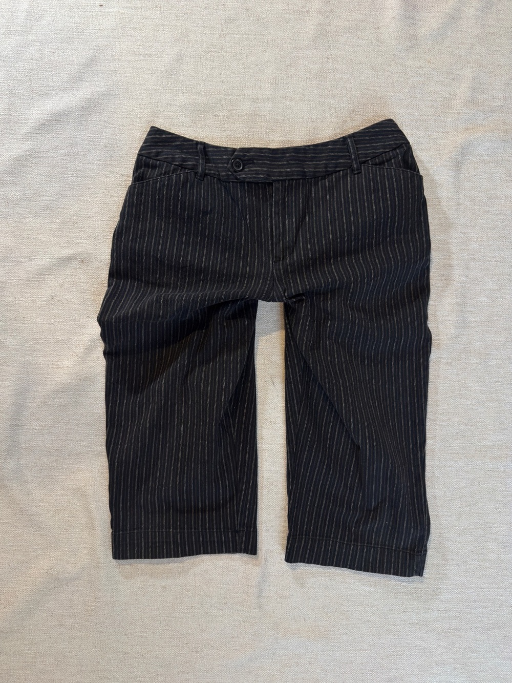 St. John's Bay Black Pinstripe Shorts